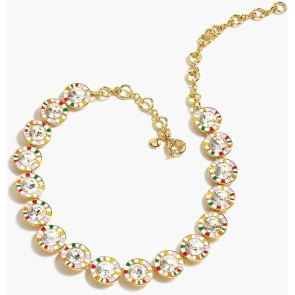 J. Crew Jewelry - ENAMEL MULTI COLOR DISC STATEMENT NECKLACE
